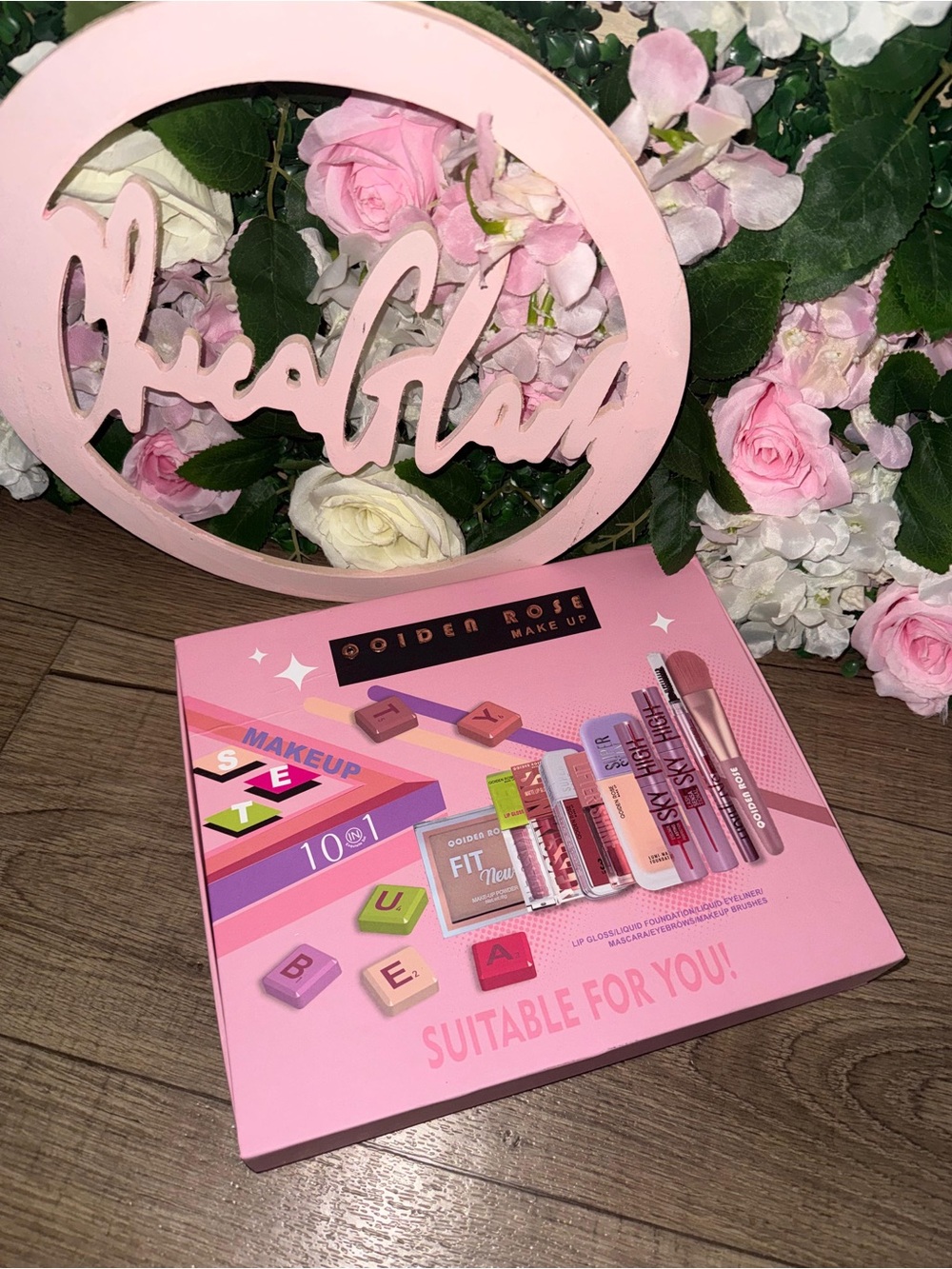 Golden Rose Makeup Set - Pink Palette